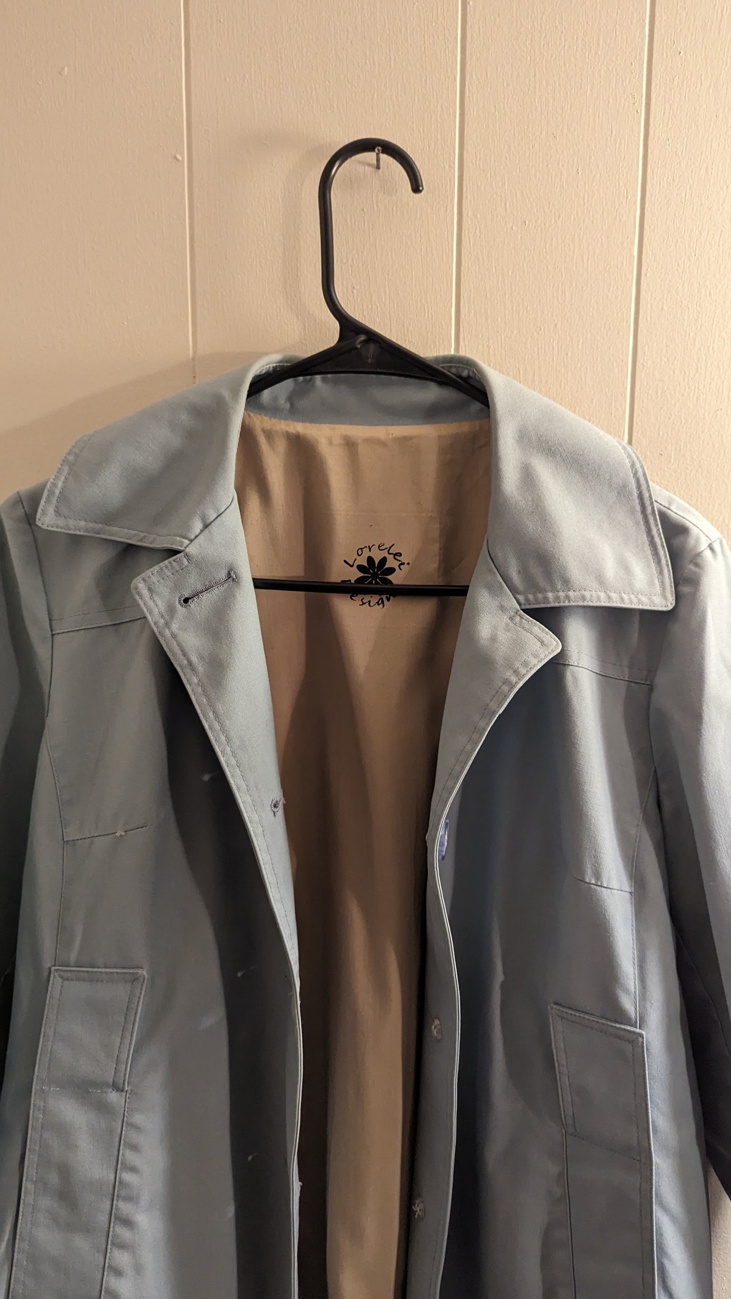 Vintage Light Blue Trench Coat