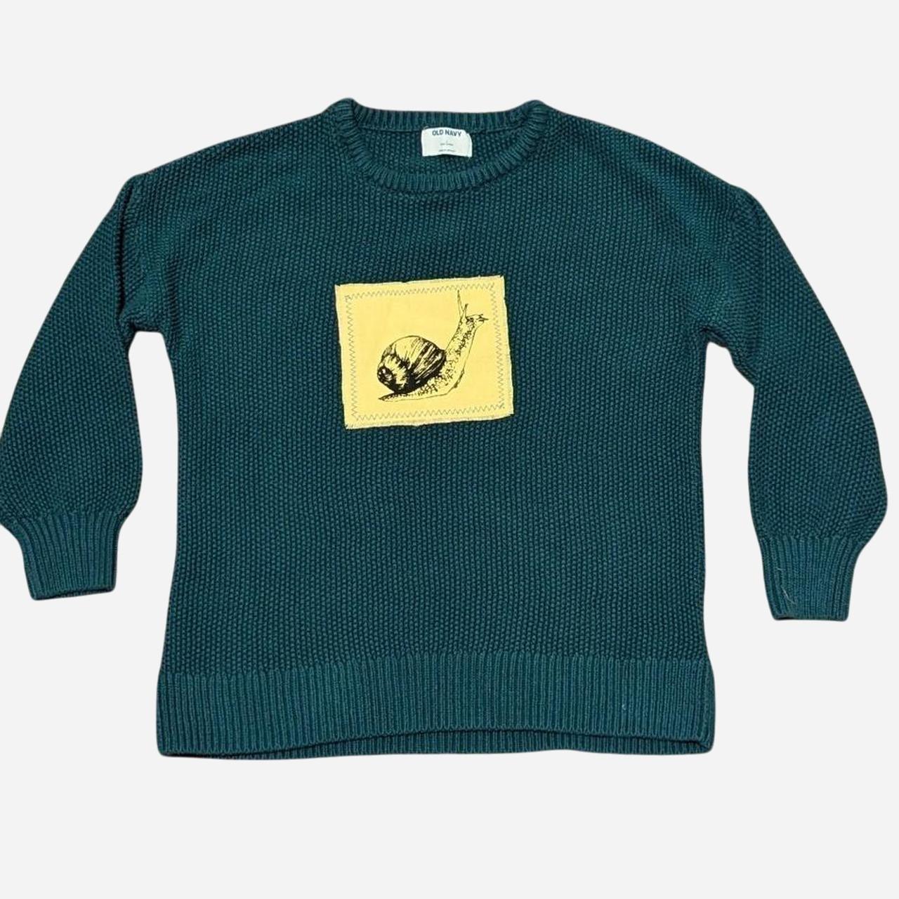 Large snail patch sweater